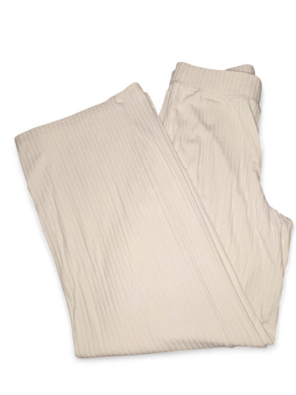 American Eagle AE Small Cream Ribbed Two-Piece Lounge Set - Picture 5 of 7